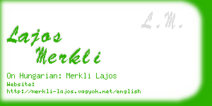 lajos merkli business card